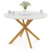 Image de Table a manger fixe sans tiroir 6 personnes rond en MDF L 110 cm