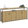Image de Buffet 160 cm DETROIT 4 portes bois et noir design industriel