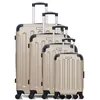 Image de bluestar - set de 4 valises madrid-m 75 cm 4 roues - beige