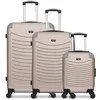 Image de wave paris - lot de 3 - valise grand format, valise weekend et valise cabine xxs congo - beige