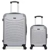 Image de wave paris - lot de 2 - valise weekend et valise cabine xxs congo - gris