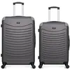 Image de wave paris - lot de 2 - valise grand format et valise weekend congo - gris fonce