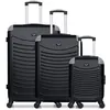 Image de wave paris - lot de 3 - valise grand format, valise weekend et valise cabine xxs congo - noir