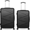 Image de wave paris - lot de 2 - valise grand format et valise weekend amazone - noir