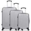 Image de hero - lot de 3 - valise grand format, valise weekend et valise cabine carpates - gris