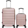 Image de hero - lot de 2 - valise weekend et valise cabine xxs renoso - rose dore