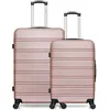 Image de hero - lot de 2 valises grand format et weekend renoso - rose dore