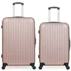 Image de hero - lot de 2 - valise grand format et valise weekend carpates - rose dore
