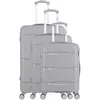 Image de obago - set de 3 valises centaure 75 cm 4 roues - gris