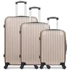 Image de hero - lot de 3 - valise grand format, valise weekend et valise cabine carpates - beige