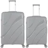 Image de obago - lot de 2 - valise grand format et valise weekend persee - gris