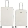 Image de obago - lot de 2 - valise grand format et valise weekend centaure - blanc