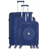 Image de obago - set de 3 valises orion 75 cm 4 roues - marine