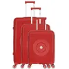 Image de obago - set de 3 valises orion 75 cm 4 roues - rouge fonce