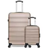 Image de hero - lot de 2 - valise grand format et valise cabine xxs renoso - beige