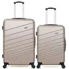 Image de lot de 2 - valises grand format et weekend tigre - beige