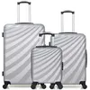 Image de wave paris - lot de 3 - valise grand format, valise weekend et valise cabine xxs danube - gris