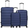 Image de lot de 3 valises rigides grand format, taille moyenne et cabine renoso - marine