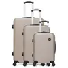 Image de bluestar - set de 3 abs london 4 roues - beige