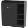 Image de Armoire / etagere / meuble a chaussures très pratique en panneaux de particules noir