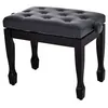 Image de HOMCOM Banquette piano tabouret siege hauteur reglable noir bois revêtement synthétique