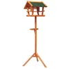 Image de Mangeoire sur pied nichoir a plateau station a oiseaux bois pour exterieur 150cm