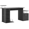 Image de Bureau pour ordinateur table meuble pc informatique en MDF noir