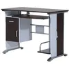 Image de Bureau informatique design 100L x 52l x 75h cm brun noir et blanc