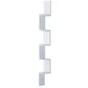 Image de HOMCOM Étagère d'angle design contemporain zig zag 5 niveaux 12L × 12l × 120H cm blanche