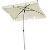 Image de Parasol rectangulaire inclinable alu acier polyester haute densité diamètre 2 m beige clair