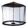 Image de Moustiquaire cylindrique pour parasol 3 m diamètre avec fermeture éclair et lestage noir