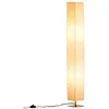 Image de Lampe lampadaire colonne sur pied moderne lumière tamisée 40 W 14L x 14l x 120H cm inox blanc