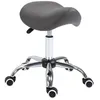 Image de HOMCOM Tabouret de massage tabouret selle ergonomique pivotant 360° hauteur réglable revêtement synthétique gris chromé
