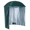 Image de Parasol de plage Ø 2,2 x 2,2H cm protection UPF 50 + sac transport, sardines et lestage intégrés vert foncé