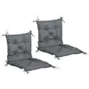 Image de Lot de 2 coussins matelas assise dossier 2 en 1 pour chaise fauteuil grand confort 98L x 50l x 8H cm gris