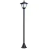 Image de Outsunny Luminaire extérieur solaire lampadaire lanterne classique LED 10 Lm dim. 15L x 15l x 120H cm noir