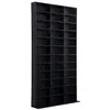 Image de Étagère rangement CD/DVD meuble de rangement pour 1116 CDs 33 compartiments réglables en hauteur 102 x 24 x 195 cm noir