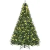 Image de Sapin de Noël artificiel lumineux LED x 700 blanc chaud + support pied Ø 132 x 210H cm 2154 branches vert