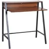 Image de Bureau secrétaire bureau informatique dim. 84L x 45l x 85H cm style néo-rétro étagère coloris noyer noir