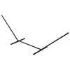 Image de Support pied de hamac structure robuste métal époxy noir dim. 3,60L x 0,92l x 1,15H m