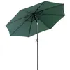 Image de Parasol en métal rond polyester 180g/m² manivelle inclinable Ø 3 x 2,45 m vert
