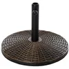 Image de Pied de parasol rond base de lestage Ø 53 x 35,5 cm résine imitation rotin poids net 25 Kg noir bronze