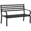 Image de Outsunny Banc de Jardin Design Contemporain 2 Places dim. 127L x 58l x 82H cm métal époxy Noir