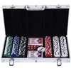 Image de Mallette pro de poker coffret pro poker 38L x 21l x 6,5H cm 300 jetons 2 jeux de cartes + 2 clés aluminium