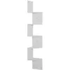 Image de Étagère d'angle étagère de rangement design contemporain zig zag 20L x 20l x 126H cm 5 niveaux panneaux de particules blanc
