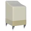 Image de Housse de protection chaises de jardin empilables bâche étanche 70L x 90l x 115H cm oxford haute densité 600D beige café