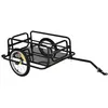 Image de Remorque vélo remorque de transport pour vélo pliable 70L 139L x 71,5l x 49H cm barre d'attelage universelle acier noir