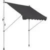 Image de Store banne manuel rétractable 2L x 1,5l x 1,7-2,8H m inclinaison réglable installation rapide métal alu polyester gris