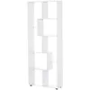 Image de Bibliothèque étagère zig zag design contemporain 70L x 24l x 178H cm panneaux particules blanc