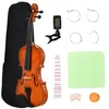 Image de HOMCOM Violon 4/4 pleine grandeur avec étui, accordeur, épaulière, archet, colophane, cordes rechange et chiffon contreplaqué épicéa et érable